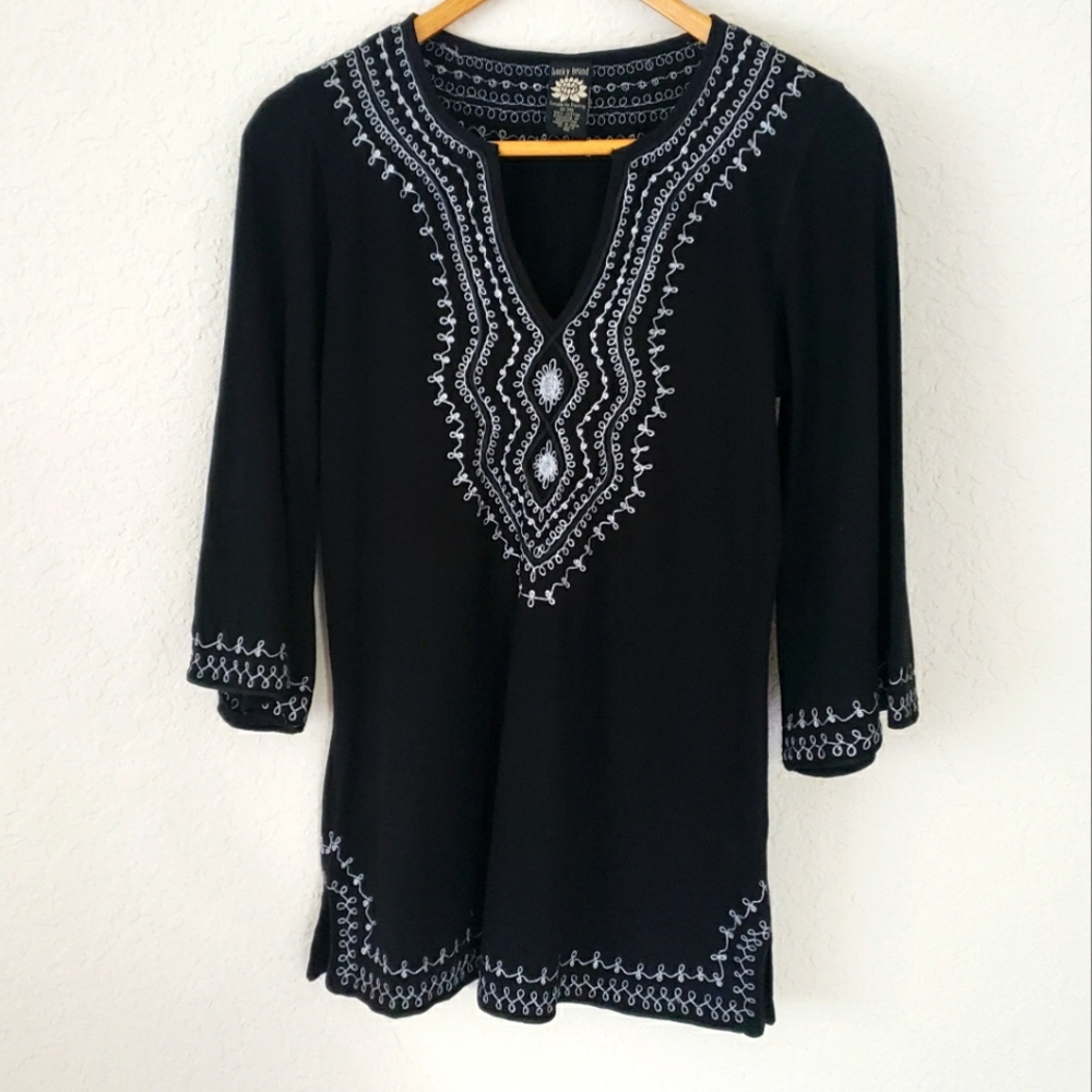 LUCKY BRAND Hippie Embroidered Tunic
